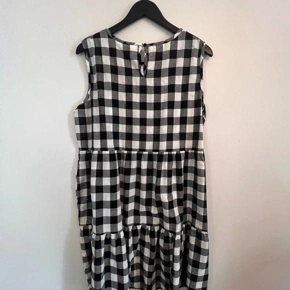 This & That Sleeveless Black & White Gingham Check Dress - NEW W/TAGS - Picture 2 of 4